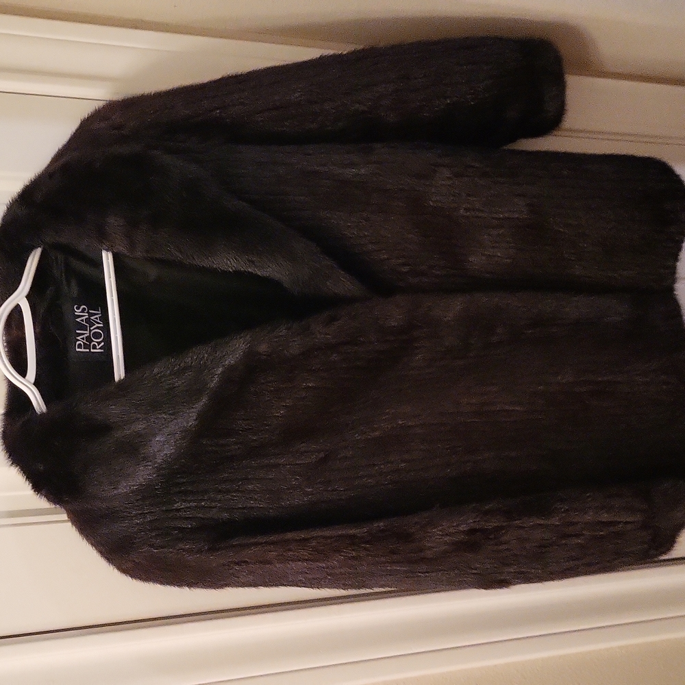 Black mink coat size 8